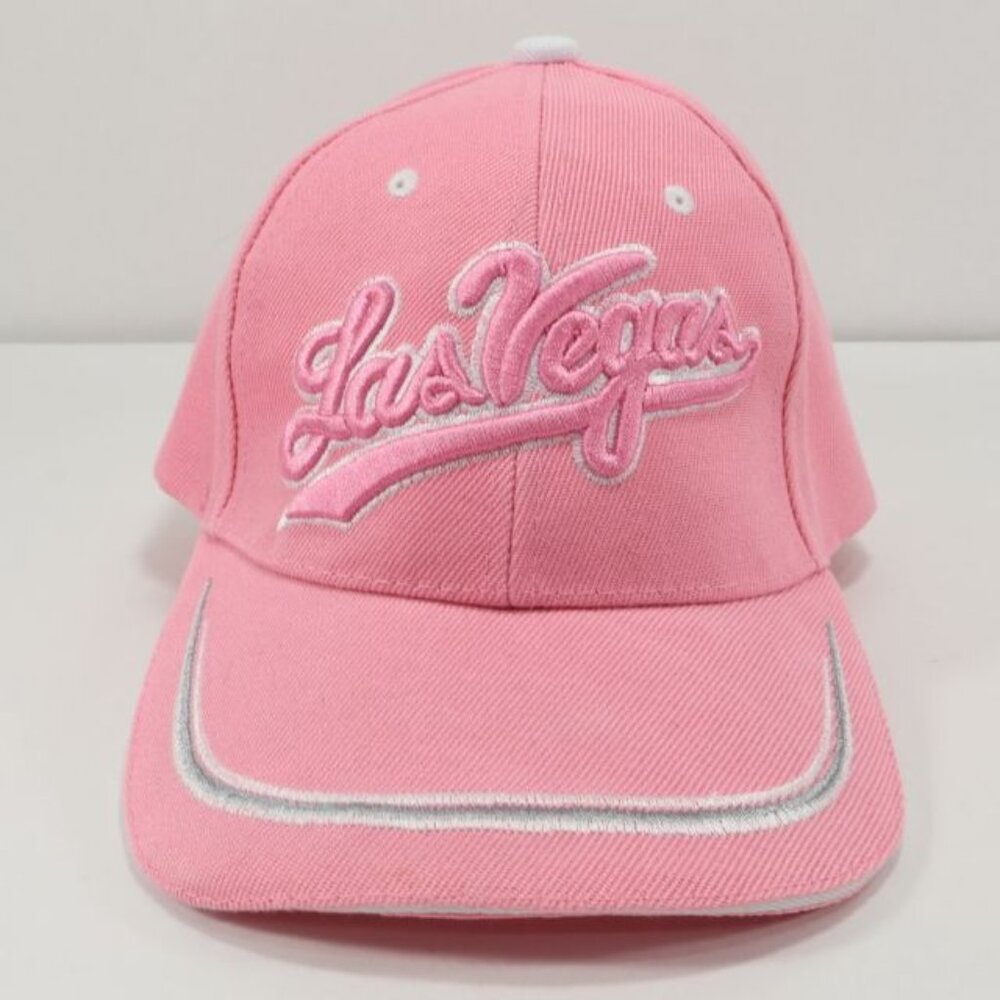 Las Vegas Hat Womens Pink Baseball Cap Embordered 3D